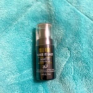 Bundle 3 for $15 mini Milani Make it last Matte charcoal setting spray